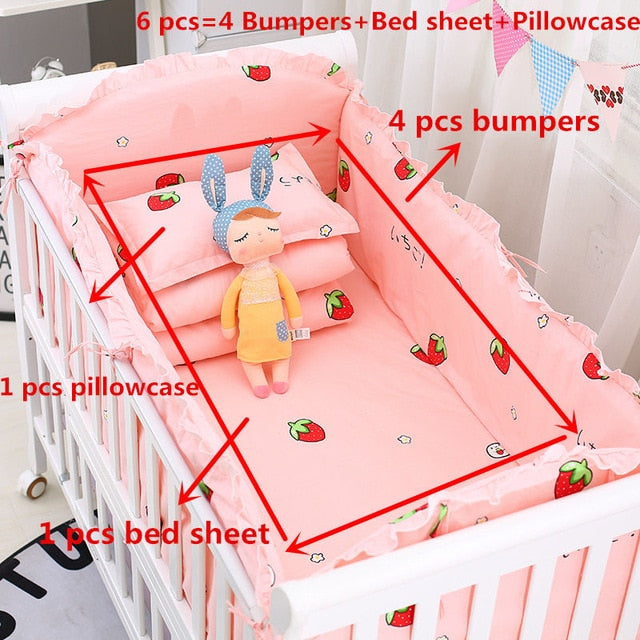 6pcs/set Blue Universe Design Crib Bedding Set Cotton Toddler Baby Bed Linens Include Baby Cot Bumpers Bed Sheet Pillowcase