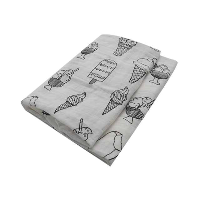 New Cotton Baby Blankets Newborn Soft Organic Cotton Baby Blanket Muslin Swaddle Wrap Feeding Burp Cloth Towel Scarf Baby Stuff