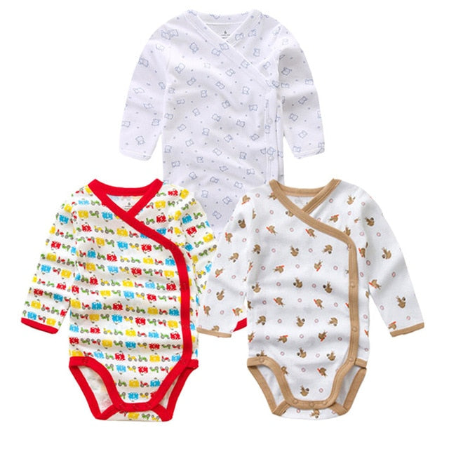 Times' Favourite 3PCS/lot 100% Cotton Baby Bodysuit Infant Jumpsuit Long Sleeve Baby Boys Girls Clothes Newborn Baby Clothing