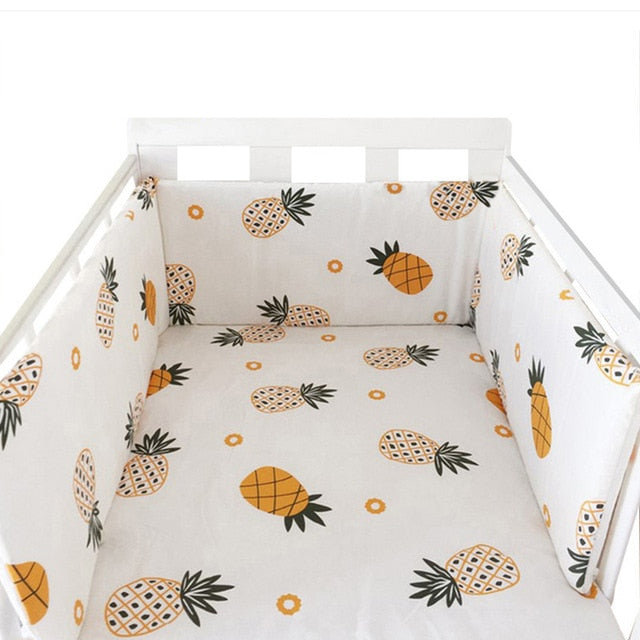 baby nursery Nordic Stars Design Baby Bed Thicken Bumper One-piece Crib Around Cushion Cot Protector Pillows Newborns Room Decor