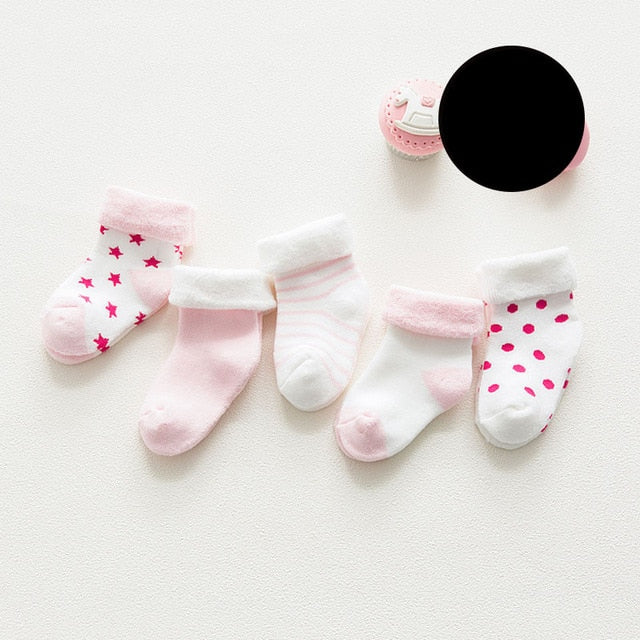 5 pair High Quality Thicken Cartoon Comfort Cotton Newborn Socks Kids Boy New Born Baby Girl Socks Meia Infantil Miaoyoutong