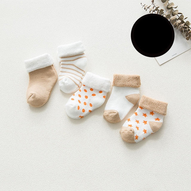 5 pair High Quality Thicken Cartoon Comfort Cotton Newborn Socks Kids Boy New Born Baby Girl Socks Meia Infantil Miaoyoutong