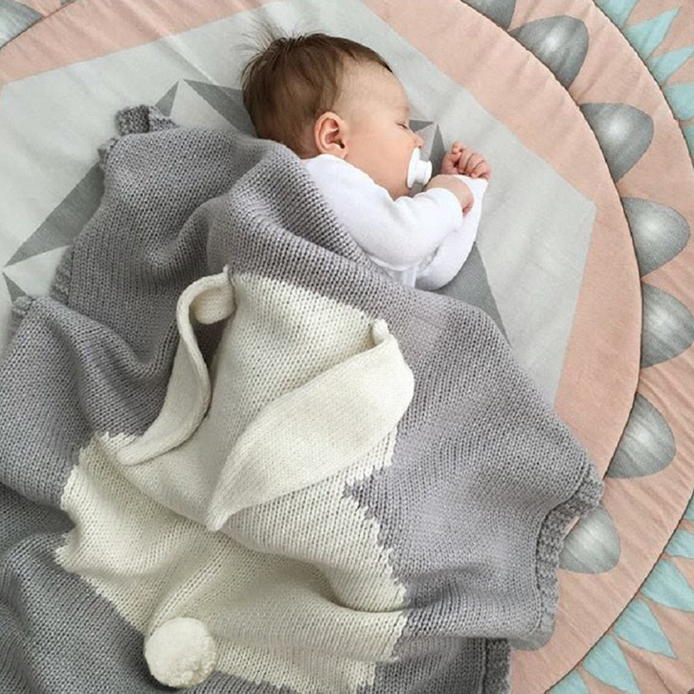 Baby Blankets Newborn Swaddle Baby Wrap knitted Blanket For Kid Rabbit Cartoon Plaid Infant Toddler Bedding Swaddling