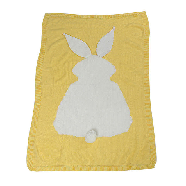 Baby Blankets Newborn Swaddle Baby Wrap knitted Blanket For Kid Rabbit Cartoon Plaid Infant Toddler Bedding Swaddling