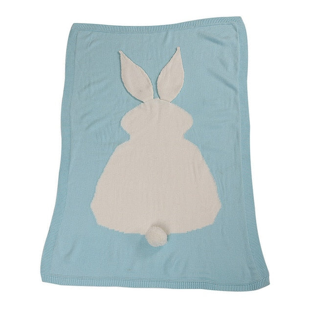 Baby Blankets Newborn Swaddle Baby Wrap knitted Blanket For Kid Rabbit Cartoon Plaid Infant Toddler Bedding Swaddling