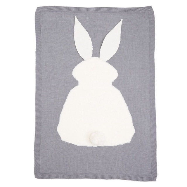 Baby Blankets Newborn Swaddle Baby Wrap knitted Blanket For Kid Rabbit Cartoon Plaid Infant Toddler Bedding Swaddling