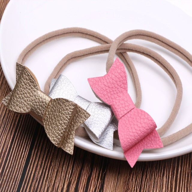 3pcs/lot Cute Bow Baby Headband for Girl Nylon Head Bands Turban Newborn Headbands Hairbands for Kids Baby Hair Accessories