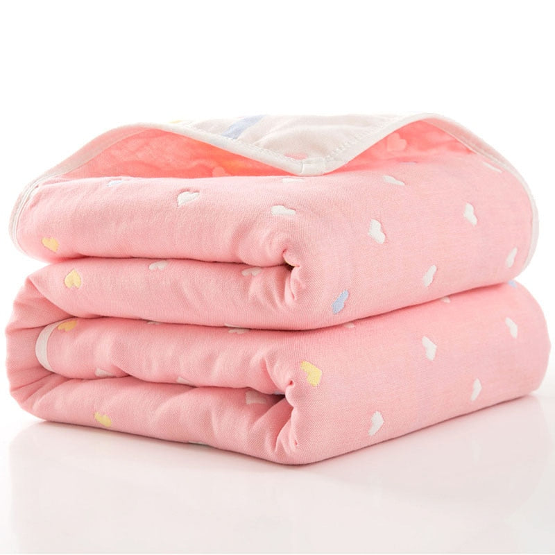 Baby Quilt Newborn Comforter Baby Six-layer Gauze Bath Towel For Children Baby Blankets(size 80*80)