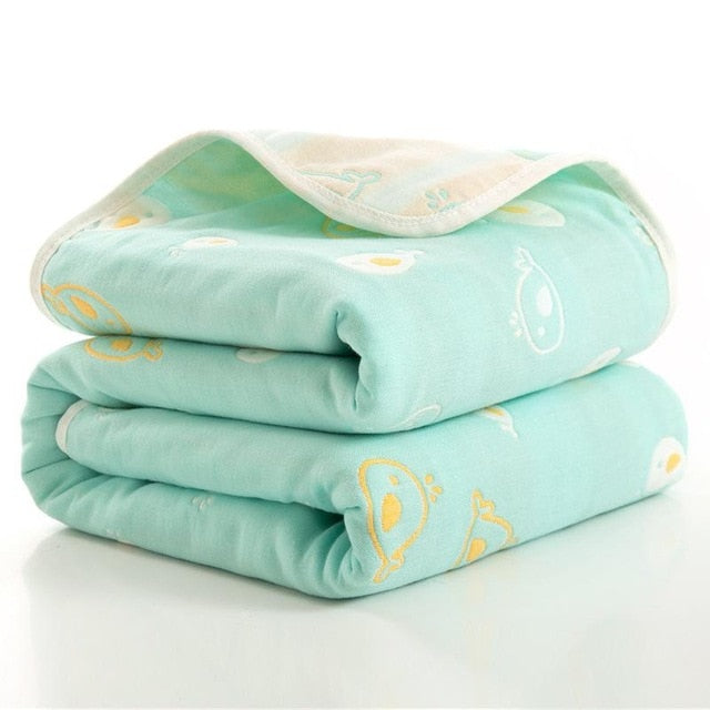 Baby Quilt Newborn Comforter Baby Six-layer Gauze Bath Towel For Children Baby Blankets(size 80*80)