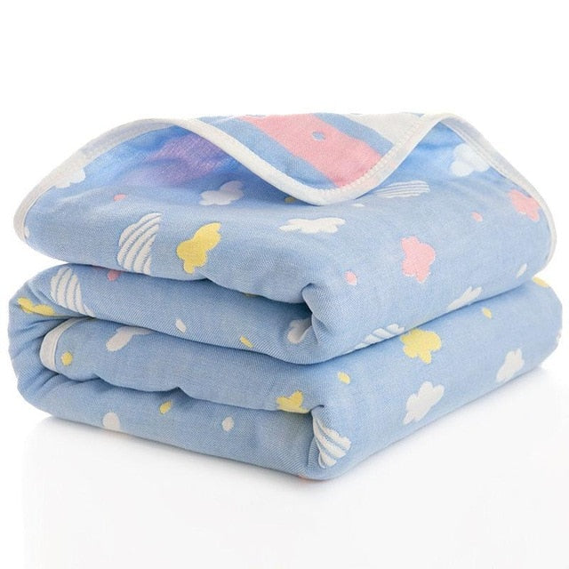 Baby Quilt Newborn Comforter Baby Six-layer Gauze Bath Towel For Children Baby Blankets(size 80*80)