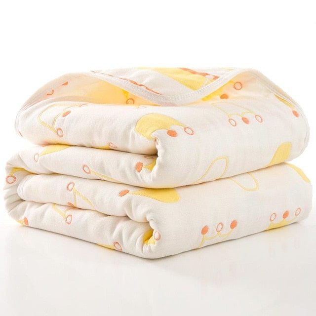 Baby Quilt Newborn Comforter Baby Six-layer Gauze Bath Towel For Children Baby Blankets(size 80*80)