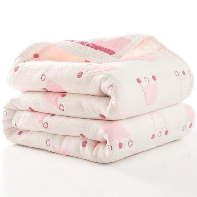 Baby Quilt Newborn Comforter Baby Six-layer Gauze Bath Towel For Children Baby Blankets(size 80*80)