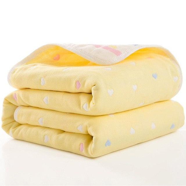 Baby Quilt Newborn Comforter Baby Six-layer Gauze Bath Towel For Children Baby Blankets(size 80*80)