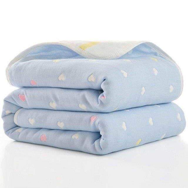 Baby Quilt Newborn Comforter Baby Six-layer Gauze Bath Towel For Children Baby Blankets(size 80*80)