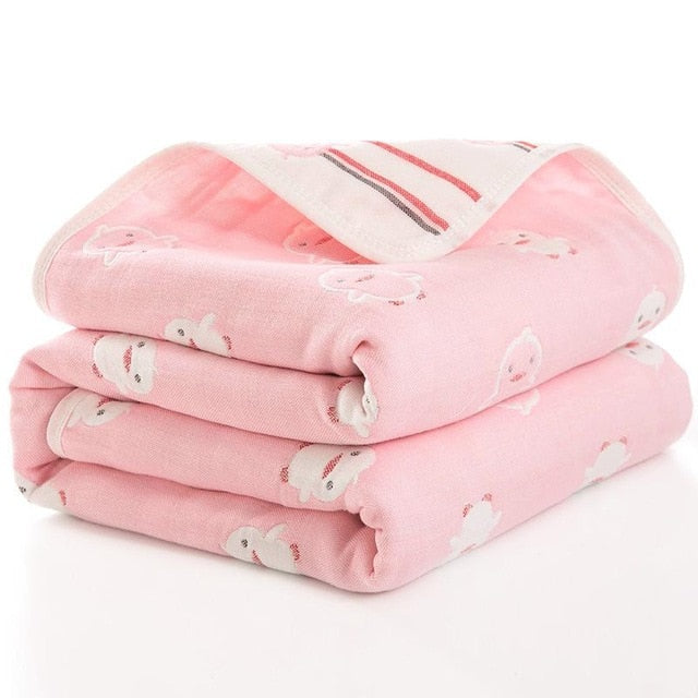 Baby Quilt Newborn Comforter Baby Six-layer Gauze Bath Towel For Children Baby Blankets(size 80*80)