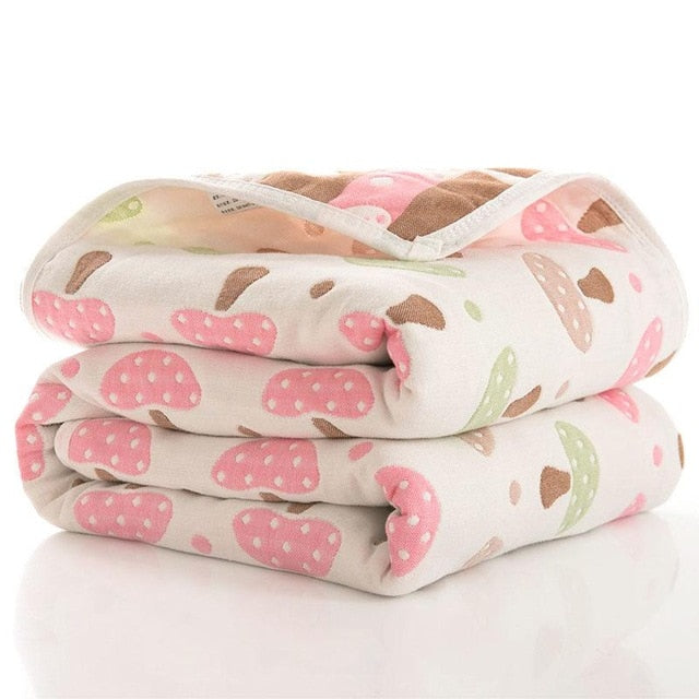 Baby Quilt Newborn Comforter Baby Six-layer Gauze Bath Towel For Children Baby Blankets(size 80*80)