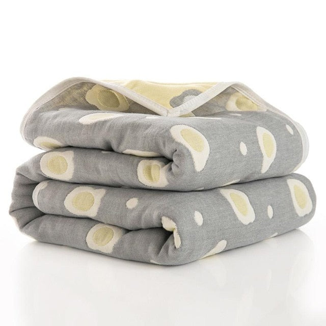 Baby Quilt Newborn Comforter Baby Six-layer Gauze Bath Towel For Children Baby Blankets(size 80*80)