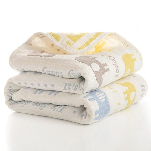 Baby Quilt Newborn Comforter Baby Six-layer Gauze Bath Towel For Children Baby Blankets(size 80*80)