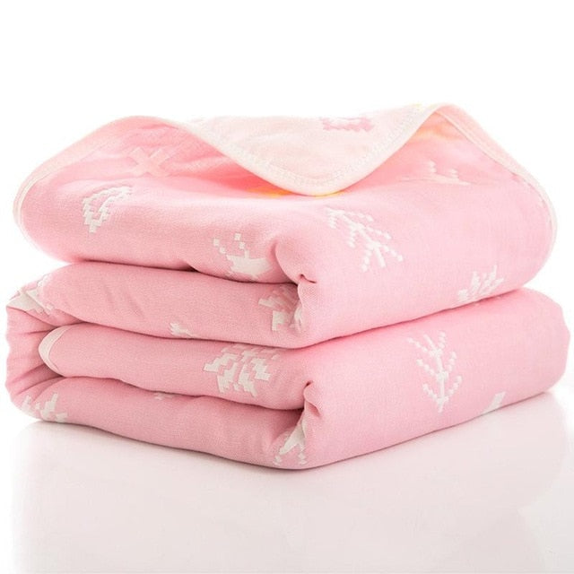 Baby Quilt Newborn Comforter Baby Six-layer Gauze Bath Towel For Children Baby Blankets(size 80*80)