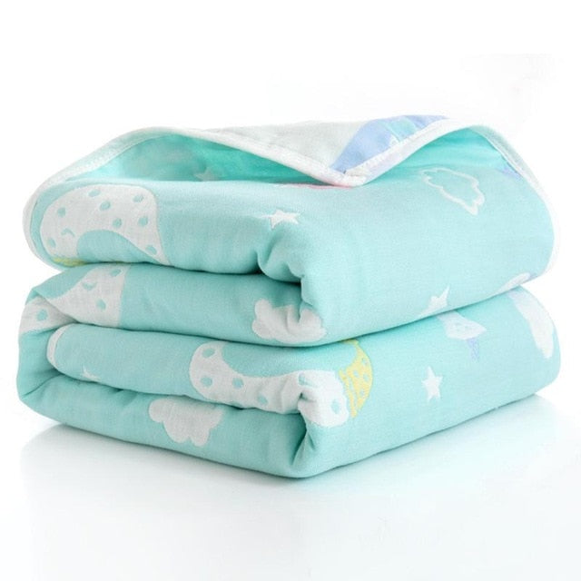 Baby Quilt Newborn Comforter Baby Six-layer Gauze Bath Towel For Children Baby Blankets(size 80*80)