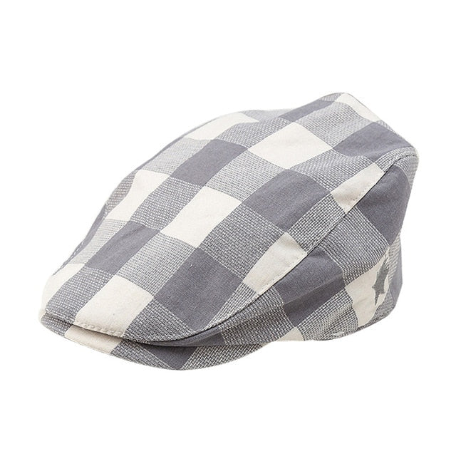 Fashion Baby Hat Handsome Cotton Linen Baby Boy Cap Beret Elastic Kids Hat Baby Accessories for 1-2 Years 3 Colors