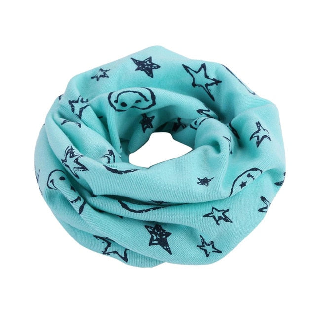 2019 cartoon Children Boys Girls Baby Wool Ring Scarf Cotton O Ring printed Scarf LIC Neck Scarves Shawl warm Winter Neckerchief