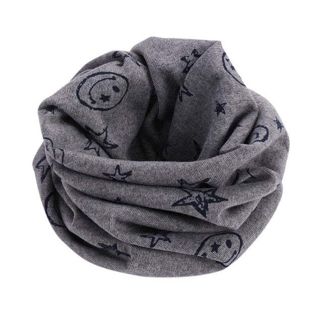 2019 cartoon Children Boys Girls Baby Wool Ring Scarf Cotton O Ring printed Scarf LIC Neck Scarves Shawl warm Winter Neckerchief