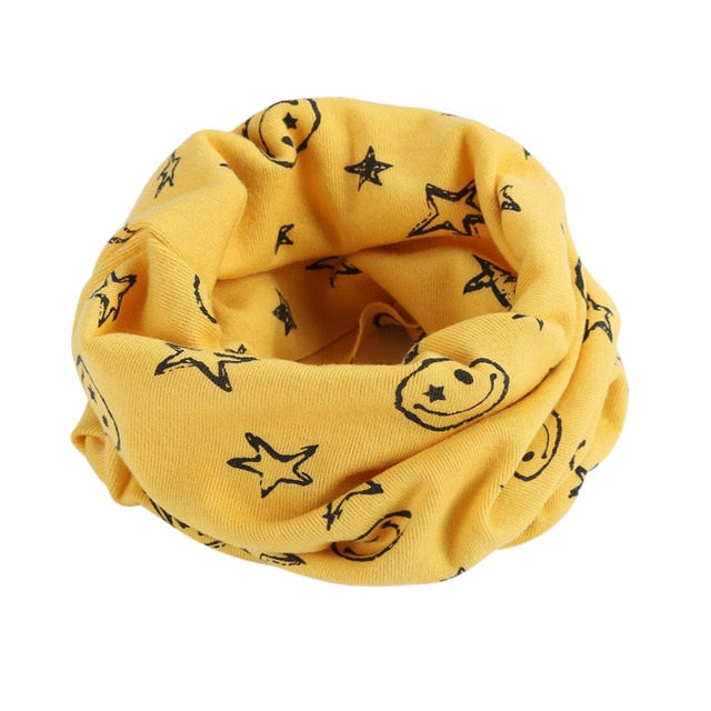 2019 cartoon Children Boys Girls Baby Wool Ring Scarf Cotton O Ring printed Scarf LIC Neck Scarves Shawl warm Winter Neckerchief