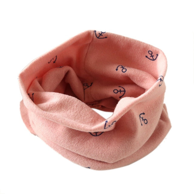 2019 cartoon Children Boys Girls Baby Wool Ring Scarf Cotton O Ring printed Scarf LIC Neck Scarves Shawl warm Winter Neckerchief