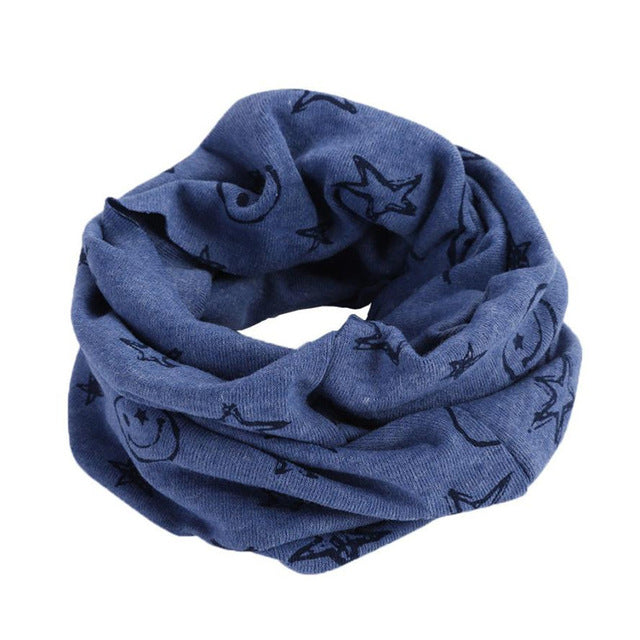 2019 cartoon Children Boys Girls Baby Wool Ring Scarf Cotton O Ring printed Scarf LIC Neck Scarves Shawl warm Winter Neckerchief