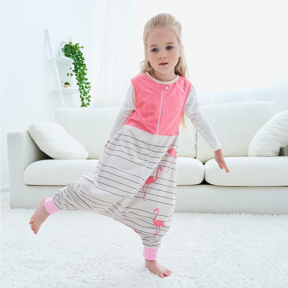 MICHLEY Newborn Cute Cartoon Sleeveless Sleeping Bag Toddler Infant Stroller Polyester Zipper Autumn Winter Keep Warm Bedding