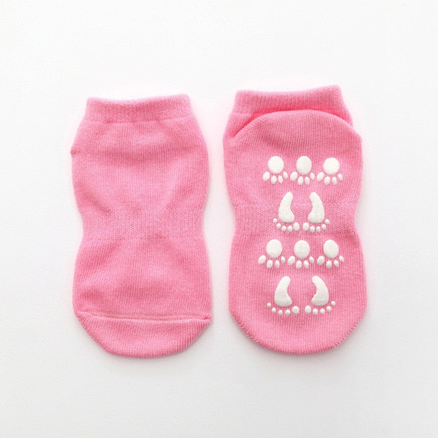 Autumn Winter Spring Summer Breathable Non-slip Floor Socks Boy Girl Socks Home Baby Kids Socks Cotton Candy Color Ankle Socks