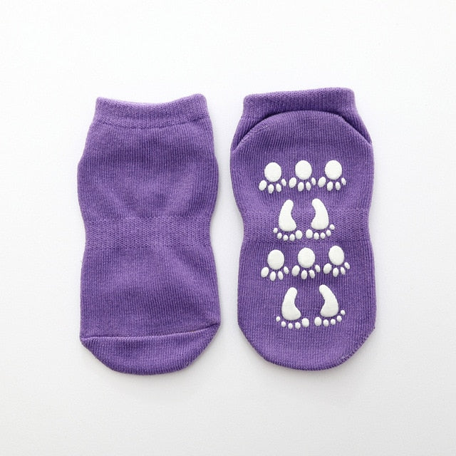 Autumn Winter Spring Summer Breathable Non-slip Floor Socks Boy Girl Socks Home Baby Kids Socks Cotton Candy Color Ankle Socks