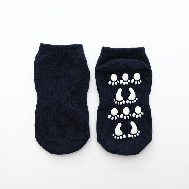 Autumn Winter Spring Summer Breathable Non-slip Floor Socks Boy Girl Socks Home Baby Kids Socks Cotton Candy Color Ankle Socks