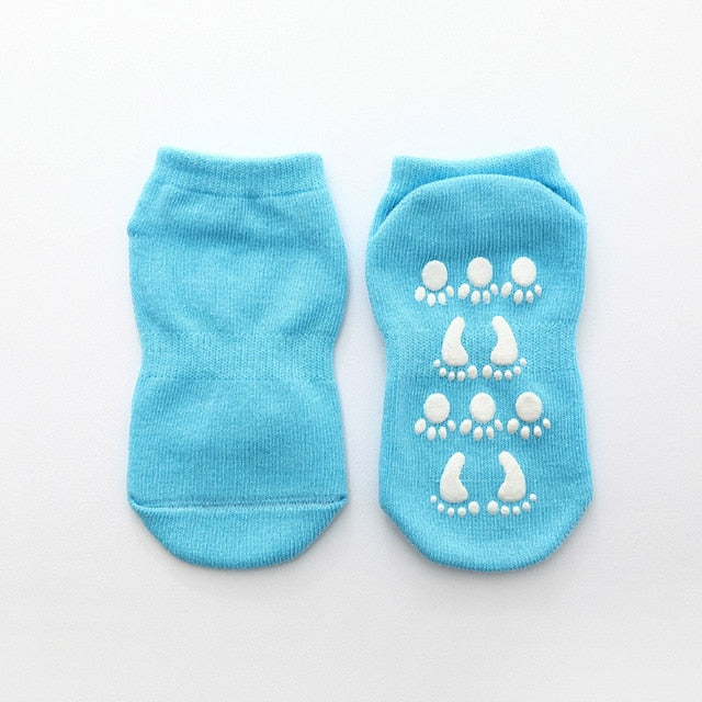 Autumn Winter Spring Summer Breathable Non-slip Floor Socks Boy Girl Socks Home Baby Kids Socks Cotton Candy Color Ankle Socks