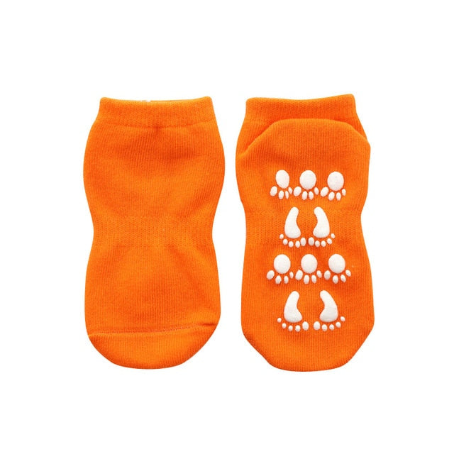 Autumn Winter Spring Summer Breathable Non-slip Floor Socks Boy Girl Socks Home Baby Kids Socks Cotton Candy Color Ankle Socks