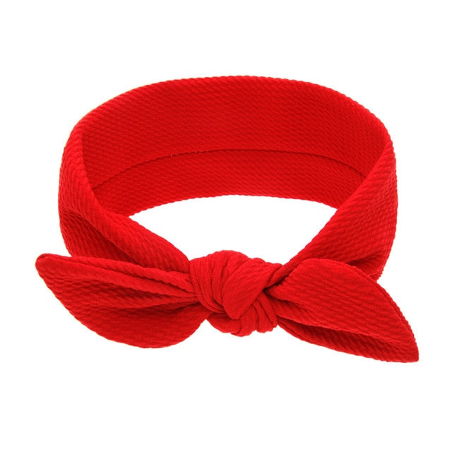 Newborn Headband Cotton Solid Bow For Girl Rabbit Ear Hairbands Turban Knot Headband Kids Accessoire Faixa Cabelo Para Bebe