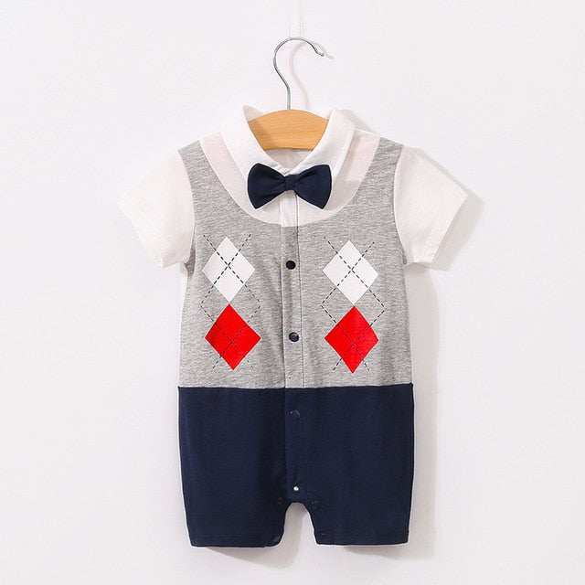 bunvel Baby Infant Rompers Patchwork Baby Girl Clothes White Necktie Baby Winter Clothes Boys Rompers Kids Costume For Girl 45