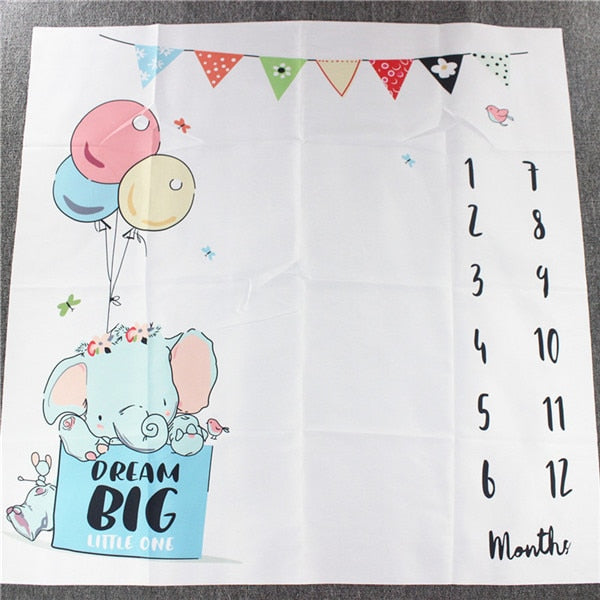 INS Baby Milestone Blanket Balloon Photo Photography Props Background Cloth Growth Monthly Commemorate Rug Boy Girl Accessories