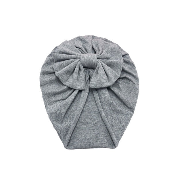 Baby Headband Hat Bowknot Print Cotton Stretchy Turban Headband Infant Head Wrap Beanie Hat Girls Headwear Baby Hair Accessories