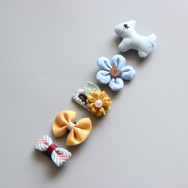 5Pcs/Set Cartoon Toddler Hair Clips Animal Motif Mini Hairpins For Baby Girls Hair Pins Kids Barrettes Newborn Hair Accessories