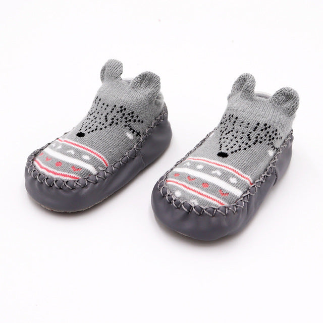 2019 Fashion Baby Socks With Rubber Soles Infant Sock Newborn Autumn Winter Children Floor Socks Shoes Anti Slip Soft Sole Sock