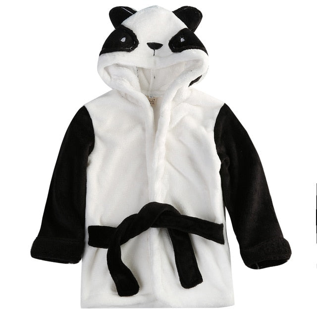 2019 Winter Warm Baby  Hooded Sleepwear Cute Cartoon Mouse/Panda/Bunny Animal Design1-5Y Infant Towel Coral Fleece Blanket Robes