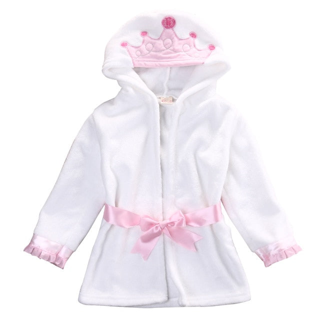 2019 Winter Warm Baby  Hooded Sleepwear Cute Cartoon Mouse/Panda/Bunny Animal Design1-5Y Infant Towel Coral Fleece Blanket Robes