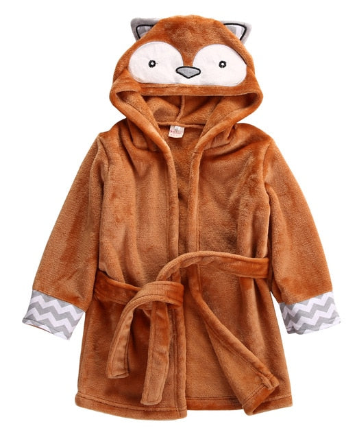 2019 Winter Warm Baby  Hooded Sleepwear Cute Cartoon Mouse/Panda/Bunny Animal Design1-5Y Infant Towel Coral Fleece Blanket Robes