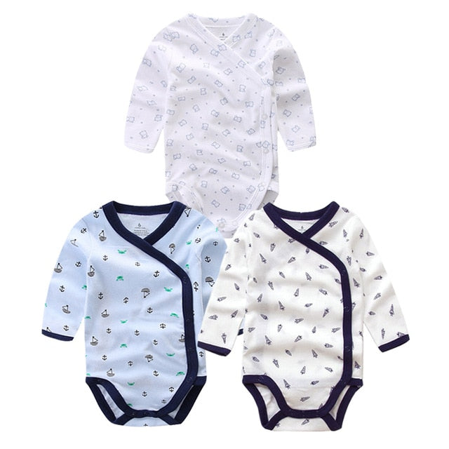 Times' Favourite 3PCS/lot 100% Cotton Baby Bodysuit Infant Jumpsuit Long Sleeve Baby Boys Girls Clothes Newborn Baby Clothing