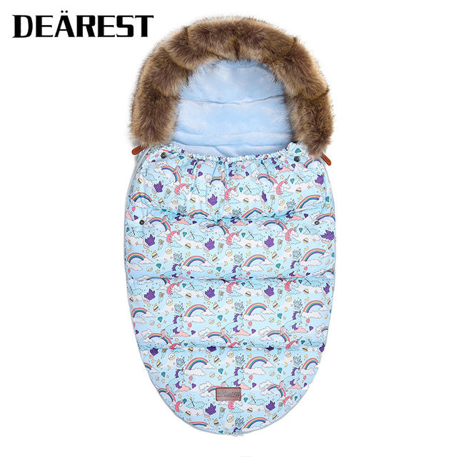 Baby Stroller Sleeping Bag Winter Warm Sleepsack Windproof For Infant Wheelchair Envelopes For Baby Footmuff Newborn Sleepsacks