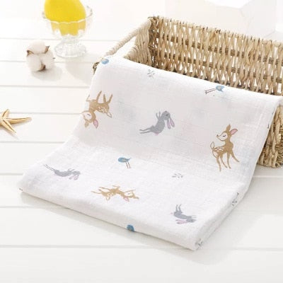 1Pc Muslin 100% Cotton Baby Swaddles Soft Newborn Blankets Bath Gauze Infant Wrap Sleepsack Stroller Cover Play Mat Baby Deken