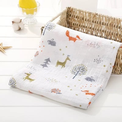 1Pc Muslin 100% Cotton Baby Swaddles Soft Newborn Blankets Bath Gauze Infant Wrap Sleepsack Stroller Cover Play Mat Baby Deken