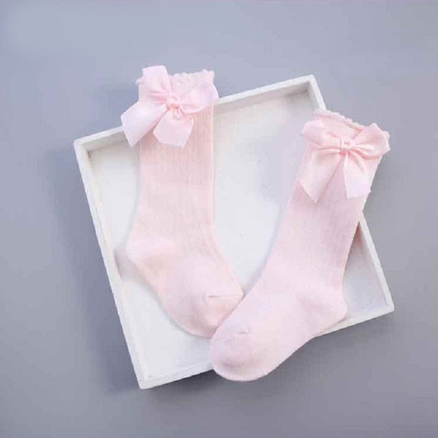 0-6Y Bowknot Baby Tights Spring Autumn Winter Cotton Tights Baby Girl Stockings Pantyhorse Knitted Infant Knitted Collant Tights